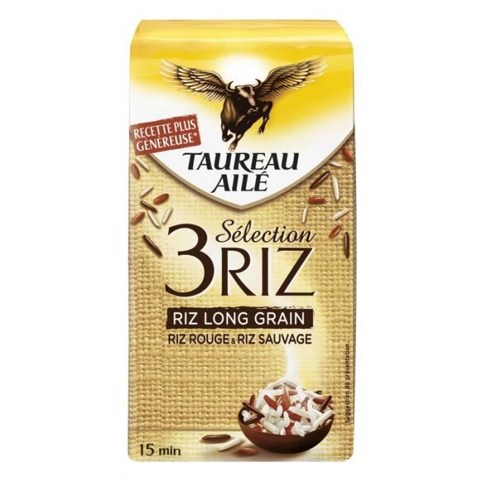 TAUREAU AILE - Sélection 3 Riz 500G - Lot De 4