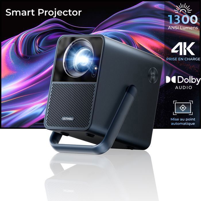 ULTIMEA Vidéoprojecteur 4K Android 11.0 avec Netflix Vidéo projecteur Full HD 1300 ANSI Dolby Audio Apollo E40