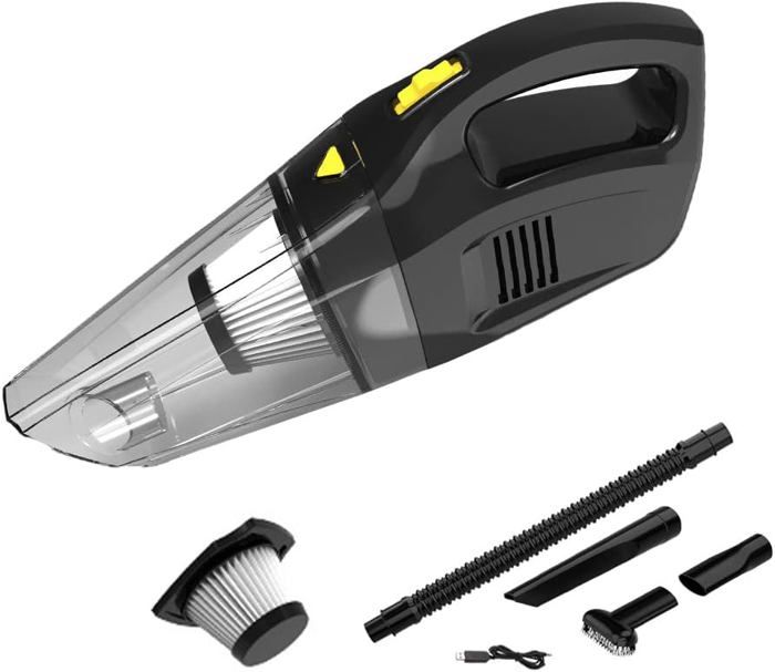 Aspirateur Voiture Portable Mini Sans Fil - Super Puissant, Multi-usages, Neuf Sous Blister