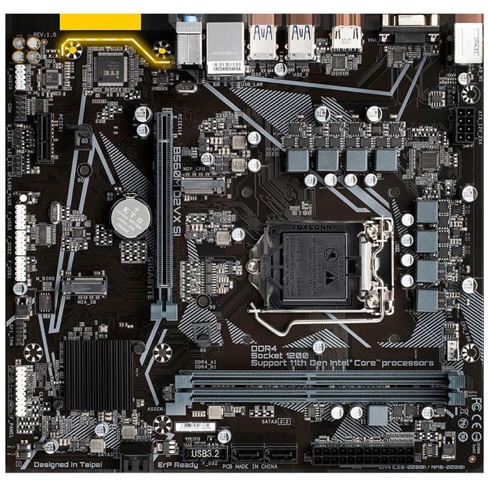 Carte mère GIGABYTE B560M D2VX SI Intel B560 Socket LGA1200 2xDDR4 SDRAM 64GB Micro ATX - Gigabyte