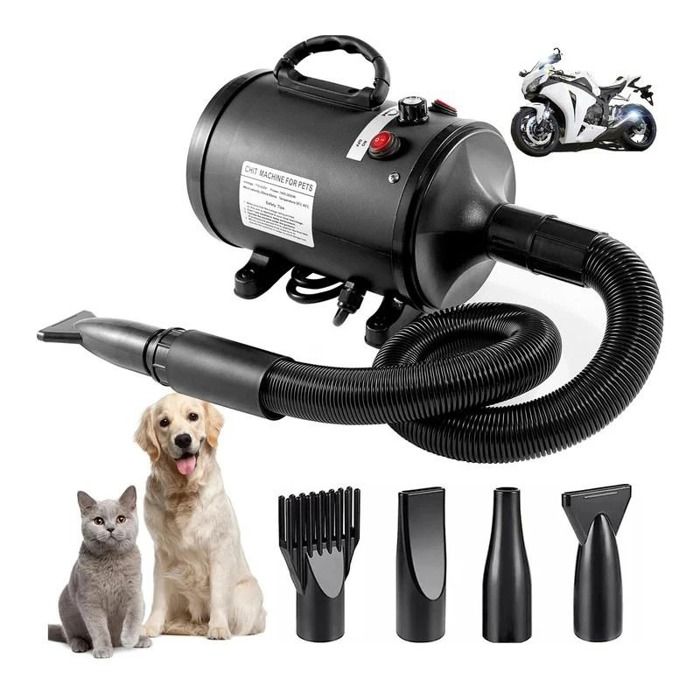 Comparer les prix de Sèche-Cheveux Portable pour Chien, Vitesse Réglable, Contrôle de la Température, 4 Buses et Tuyau Extensible