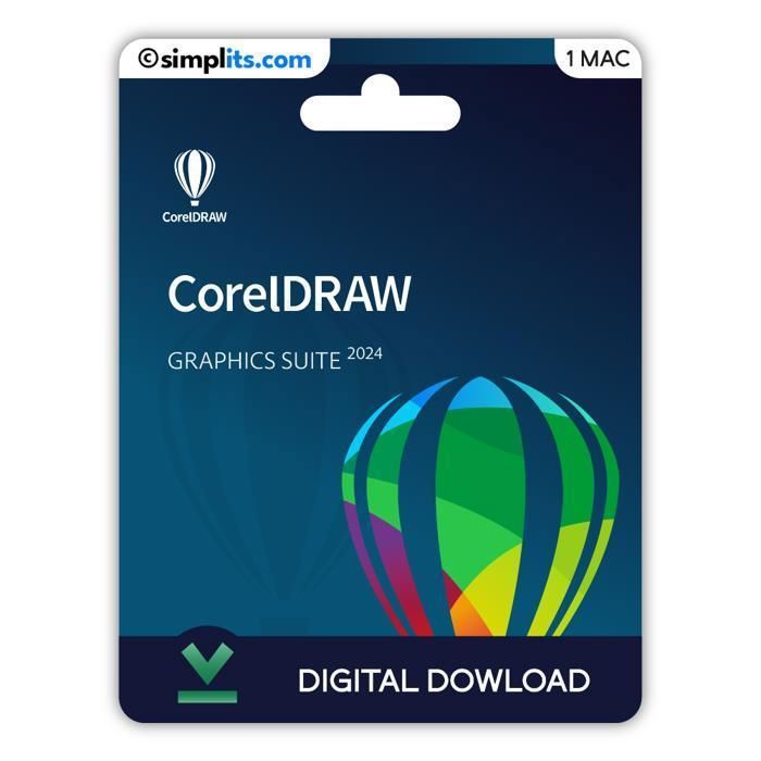 CorelDRAW Graphics Suite 2024 (Mac) – Activation Perpétuelle – À télécharger – 1 Mac – Non compatible Windows