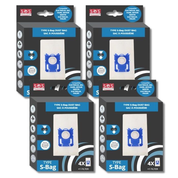 Sacs TYPE S-BAG Aspirateur ELECTROLUX 9001684589 – Lot de 9 Boîtes de 4 - vue 3