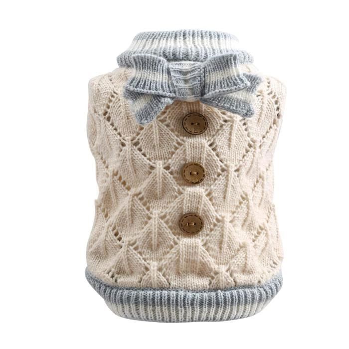 Comparer les prix de Pull pour Animaux De Compagnie Pull Chaud pour Chien Chat Vtements Chauds pour Chien Et Chat dhiver M Rayures Bleues PULL
