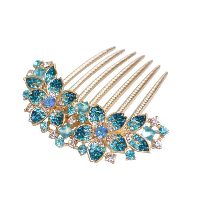 Anyasen Peignes à Cheveux 5 Pièces Peigne à Cheveux en Strass Français Peignes Latéraux Créatif