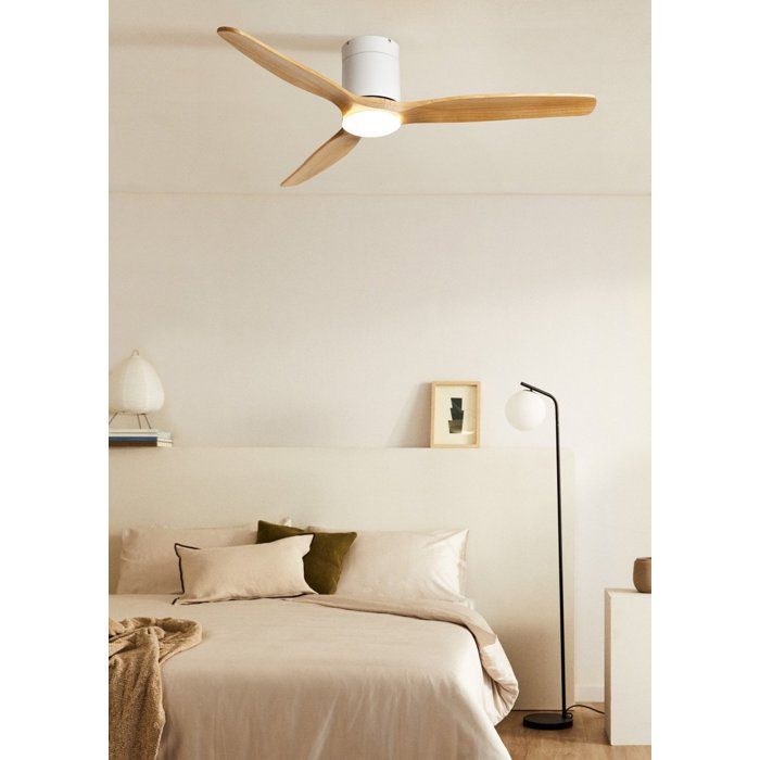 Ventilateur de plafond - Create - Avec lumière - Silencieux - Ø132 cm - Bois FSC - Create