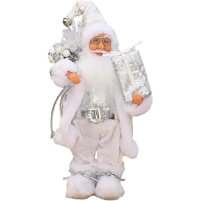 Grand Père Noël Debout 60cm – Décoration Noël Polyester, Neuf