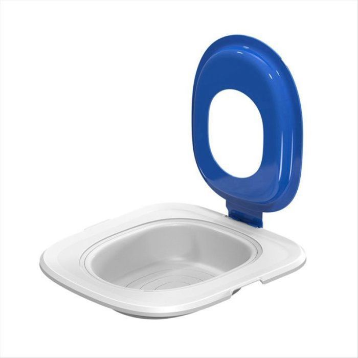 Kit DEntraînement Toilettes pour Chat Entraîneur Toilettes pour Chat Réutilisable Universel Outil de Siège DEntraînement bleu