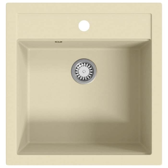 Mode Quincaillerie - vidaxl - Évier de cuisine Granit Seul lavabo Beige - pour maison N1B4153