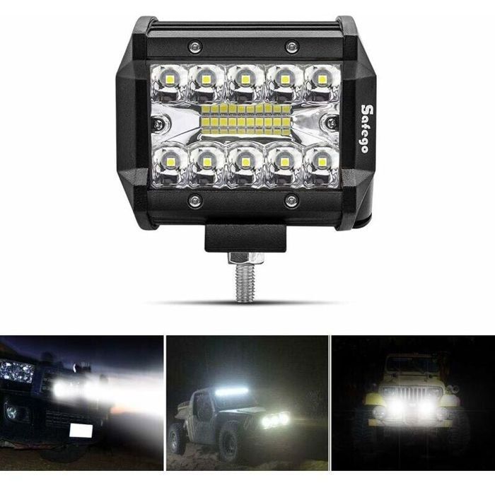 4 60W Projecteur LED Lampe de travail Barre LED Phare 10800LM Etanche IP67 Feux Antibrouillard pour Voiture Hors Route Tracteur C 4 60W Projecteur LED Lampe de travail Barre LED Phare 10800LM Etanche IP67 Feux Antibrouillard pour Voiture Hors Route Tracteur C