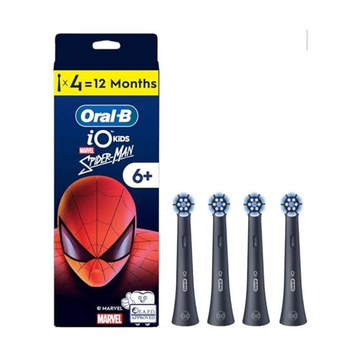 Têtes de brosse à dents ORAL B iO Kids 6+ Lot de 4 Motif Spiderman Poils extra doux - vue 1