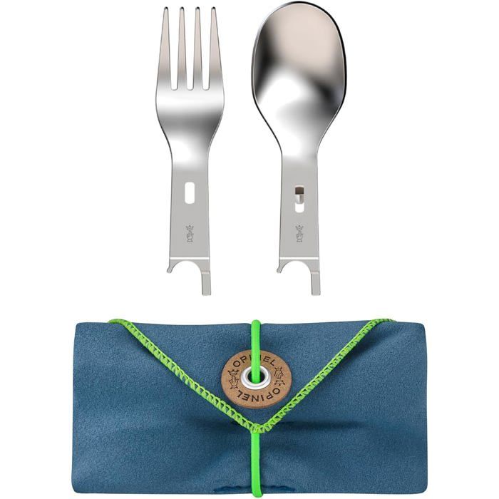 Accessoires Picnic + - avec 2 Inserts Fourchette et Cuillère et Étui-Serviette Microfibre - Idéal Pique-Nique Camping Voyage