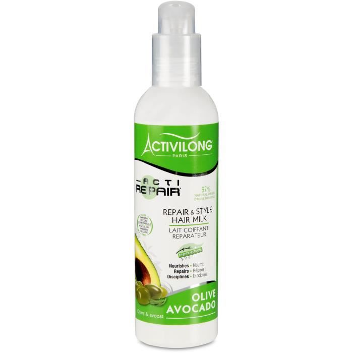 Activilong Actirepair Lait De Coiffage Olive Et Avocat 240 Ml Achat Vente Cire Gel Coiffant Activilong Actirepair Lait 240 Cdiscount