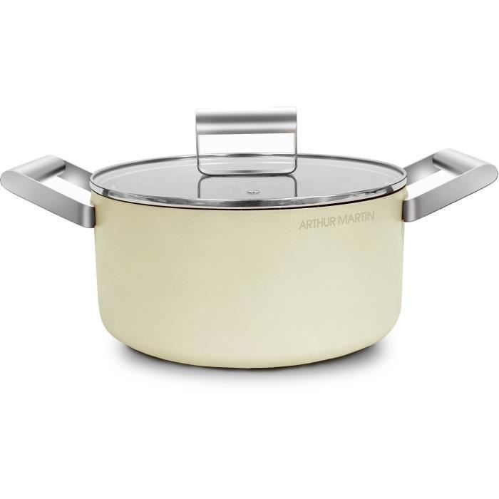 Marmite ARTHUR MARTIN AM0063 20 cm avec couvercle Aluminium Forgé Tous feux dont induction + four