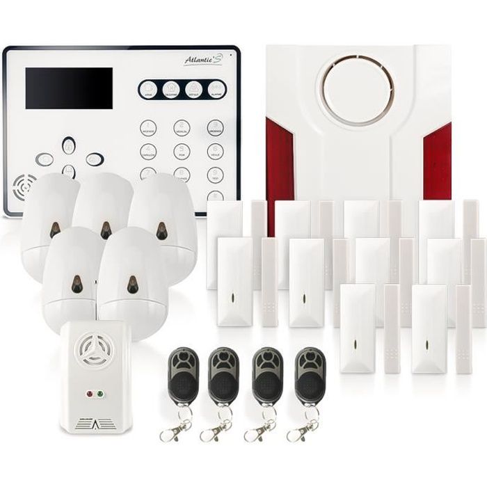 Atlantic'S - ATEOS - Alarme de maison sans fil GSM Kit 4 - Kit alarme - LDLC