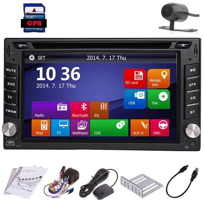 CD Automotive Parts Autoradio 2 Din Dash GPS SAT Multimédia Autoradio