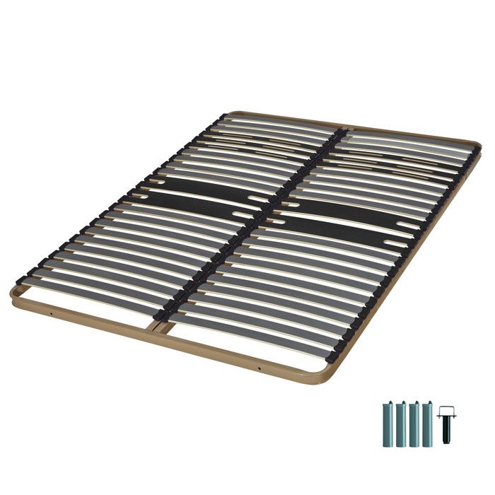 Sommier + pieds 140x190 2x22 lattes C322 Sommier + pieds 140x190 2x22 lattes C322