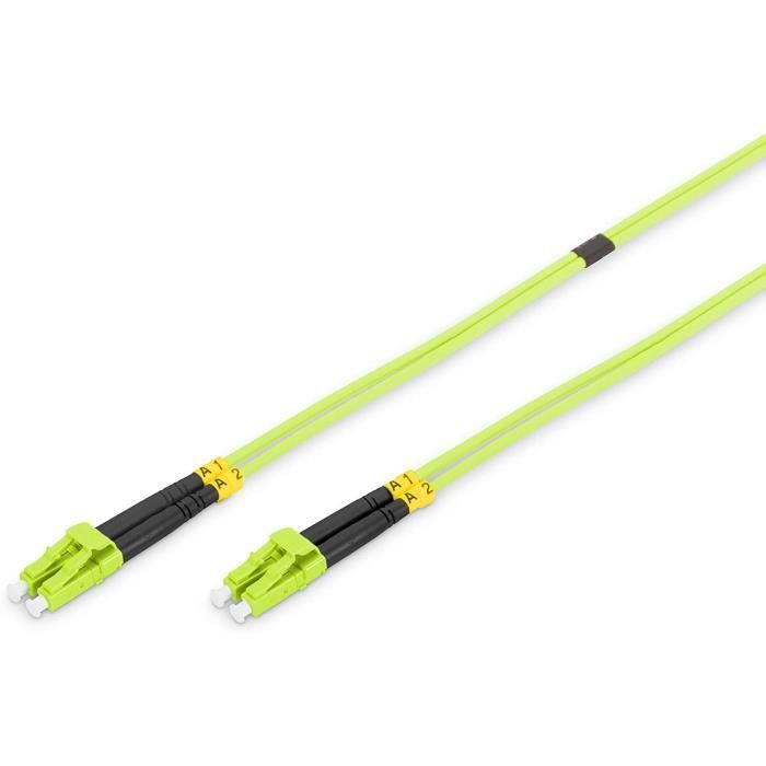 Câble Patch Fibre Optique OM3 LC-LC 10 Go – 0,5 M | Pour Réseau Haute Vitesse, Data Center, Connexion Stable Et Faible Perte