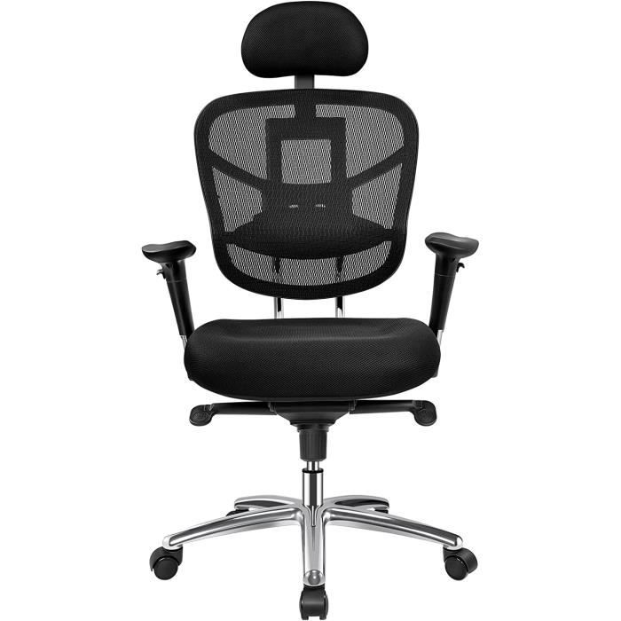Chaise De Bureau Ergonomique Durrafy Appui-tête Et Accoudoirs Réglables - Noir - Neuf à Monter