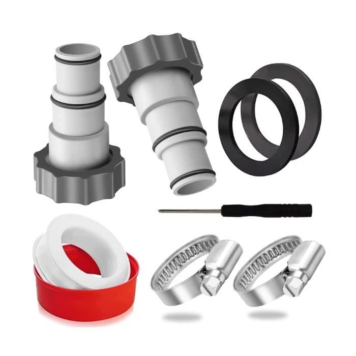 Raccord Piscine, Lot De 4 Adaptateur Tuyau Piscine, Raccord Pompe Piscine, Adaptateur De Tuyau De Piscine Avec Filetage Adaptateur De Conversion De Tuyau B Pour Raccords 15 4 Pcs 87708750