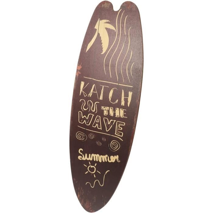 20 Découpes Bois Planche De Surf à Personnaliser - Déco Suspension Thème Plage, 16,2x4,7 Cm - DIY Créatif