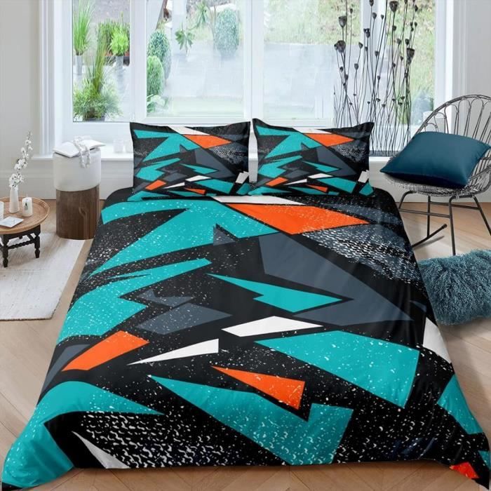 Parure de lit coton 57 fils - 3 pièces Tofa - Bleu - - 42.99