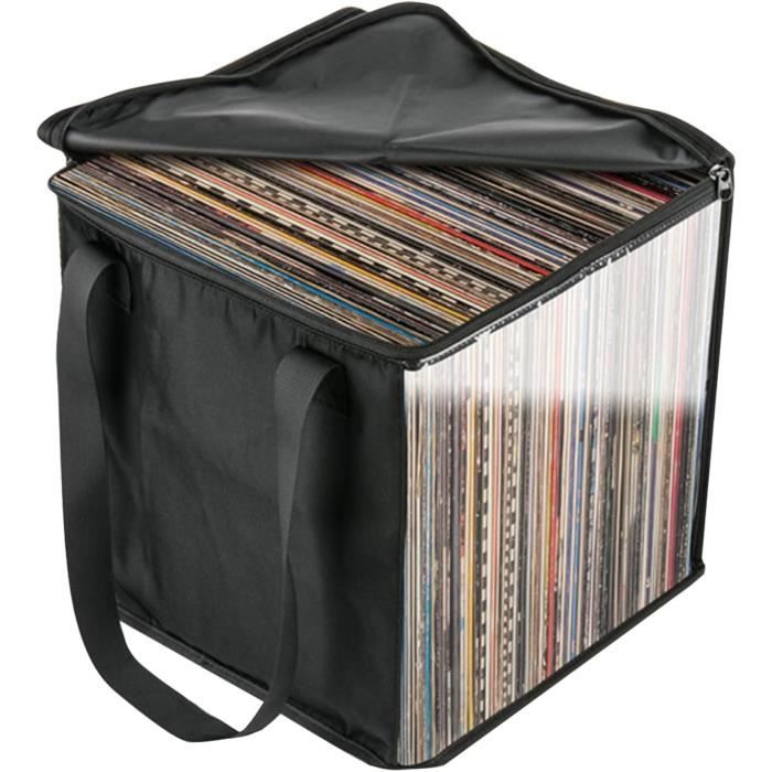 Boîte de rangement pour disques vinyles, stockage de disques, étui de rangement pour albums vinyles, coussinet inférieur rembourré