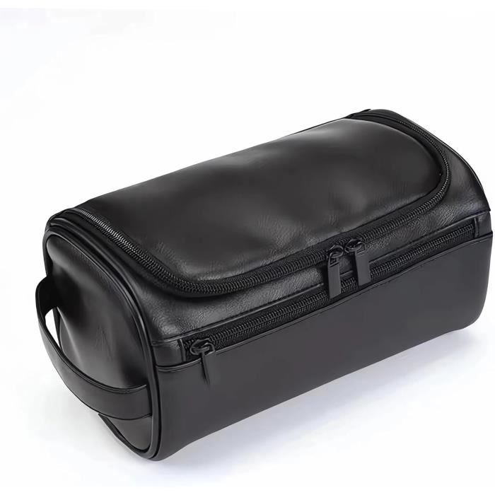 Trousse De Toilette Voyage Homme ROYALFAIR Cuir PU Marine - Grande Capacité Imperméable