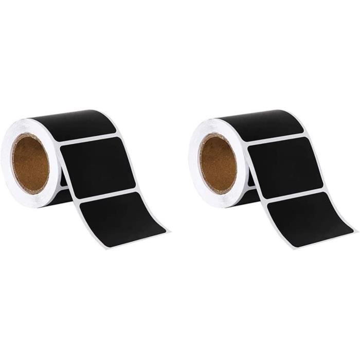 50 étiquettes Noires Pour Buffet Avec Cure-dents Et 2 Stylos Blancs - Personnalisables, 9x6 Cm