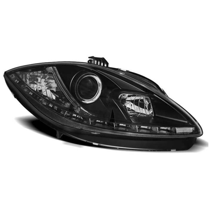 Paire de feux phares Seat Leon / Altea 09-13 Daylight led noir