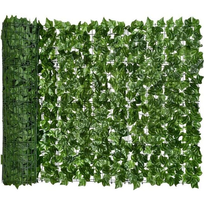 Haie de lierre artificielle 150*250cm Décoration de Plantes de Clôture de Jardin Faux, Mur végétal