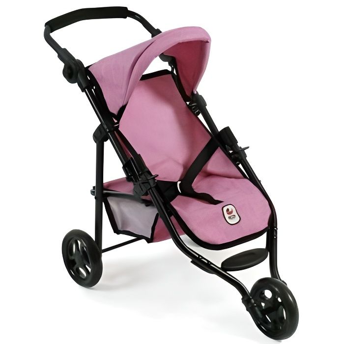 Poussette 3 roues Sport Rose - Pliable - Poignee reglable 33-62cm -  70x33x62cm - Cdiscount Jeux - Jouets