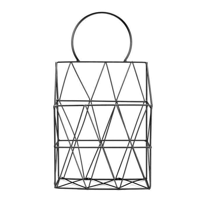 Triangle de la maison /Économie despace Pour magazine Noir /Étag/ère de rangement simple /à suspendre au mur Structure en fer