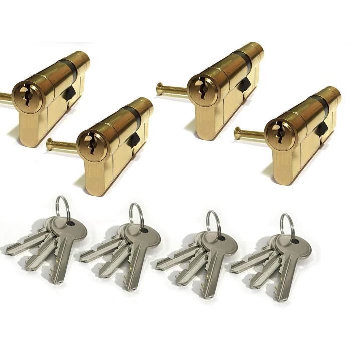 Aexit Verrou De Porte Coulissante En Verre Argenté Avec 2 Clés