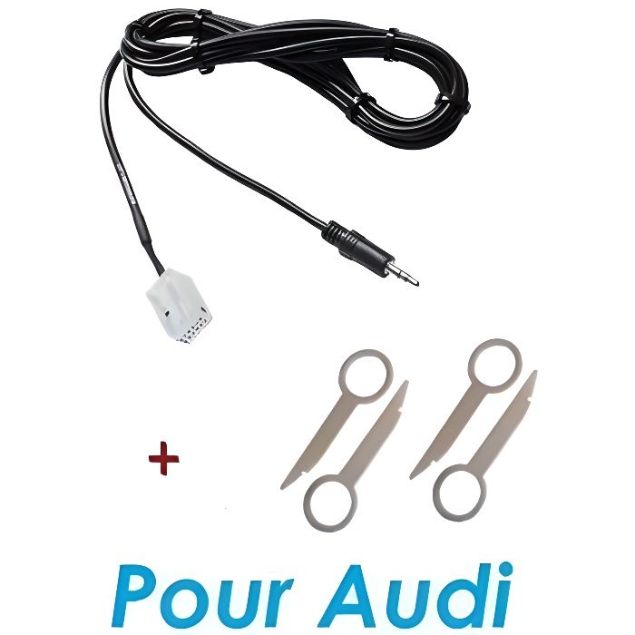 CABLE Auxiliaire AUTORADIO AUDI A3 A4 TT CONCERT 3 SYMPHONY 3+ Clés Skyexpert