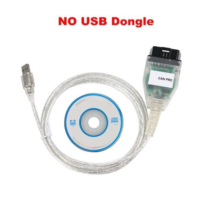 VAG CAN PRO 2020 V5.5.1 avec Dongle, avec puce FTDI FT245RL, Interface de Diagnostic VCP OBD2, câble USB, pri without dongle