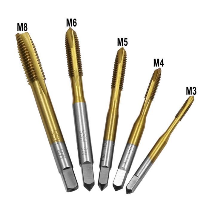 Prix Tarauds Et Filières Kit De 6 Tarauds à Cliquet - M3 à M8 - Poignée En T Réglable Porte Taraud Taraud M5 Prix Tarauds Et Filières Kit De 6 Tarauds à Cliquet - M3 à M8 - Poignée En T Réglable Porte Taraud Taraud M5