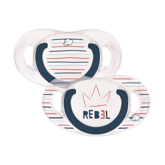 Bebe Confort Sucette Natural Physio Silicone Rebel Rebel Rules 18 36 Mois Lot De 2 Cdiscount Puericulture Eveil Bebe