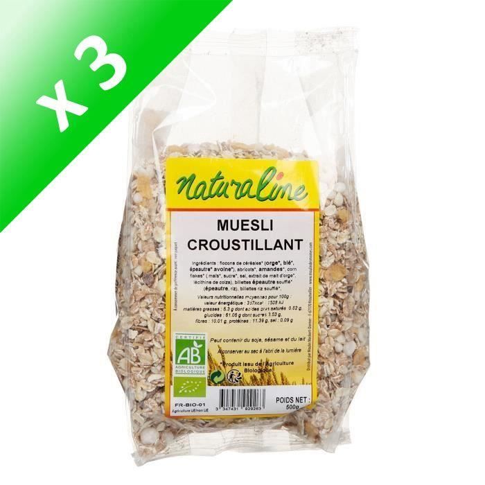 Moulin Des Moines Muesli Croustillant Bio 500 G Lot De 3 Achat Vente Muesli Flocon 3 Muesli Croustillant Bio 500g Cdiscount