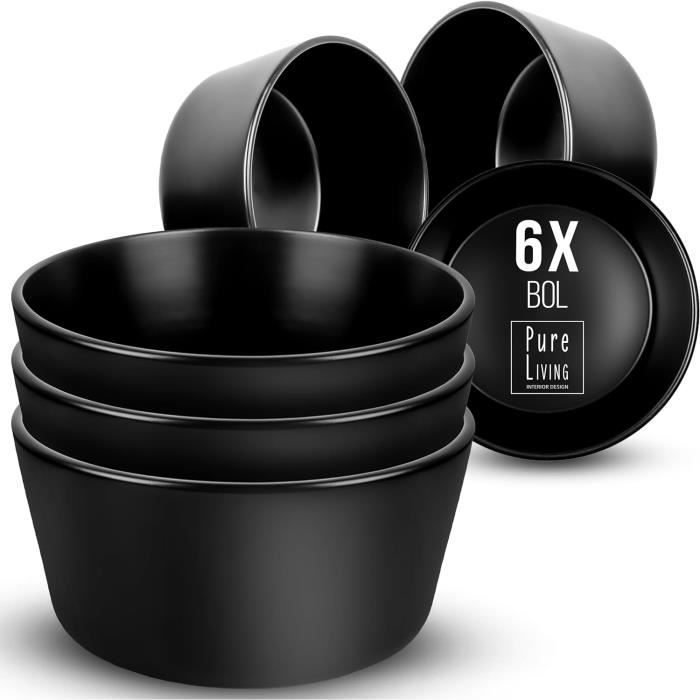 Petromax Bols émaillés Noirs 2 Pièces (500ml) - La Vaisselle Indestructible Pour Le Camping !