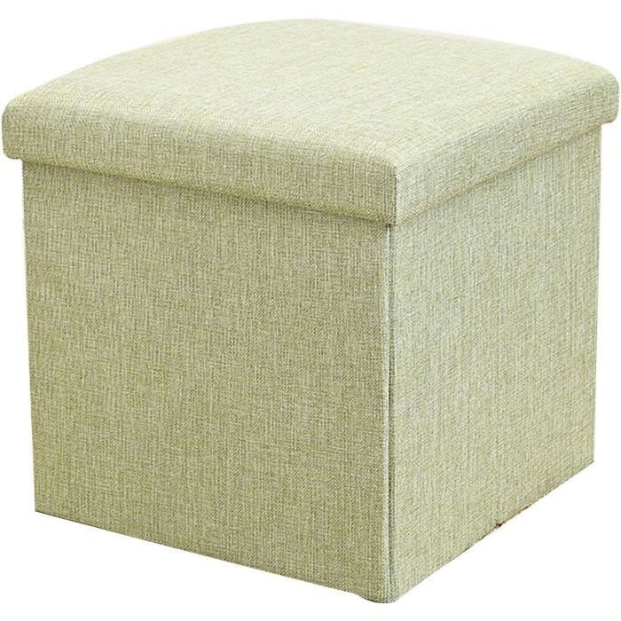 Tabouret Siège Pliable Pouf Repose Pieds Boîte Coffre rangement Cube