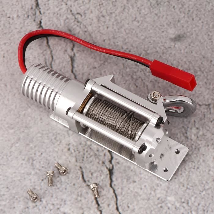 RiToEasysports Treuil RC Métal 1/10 – Mini Treuil Électrique Ultra-Réaliste Pour SCX10 D90 D110 TRX4 KM2