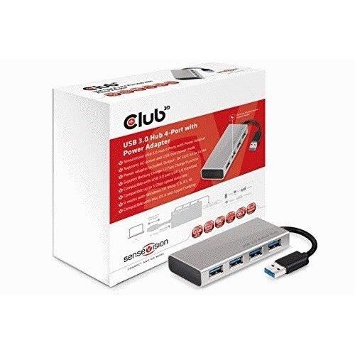 Club 3D USB 3.0 4-Port Hub with Power Adapter (CSV-1431)