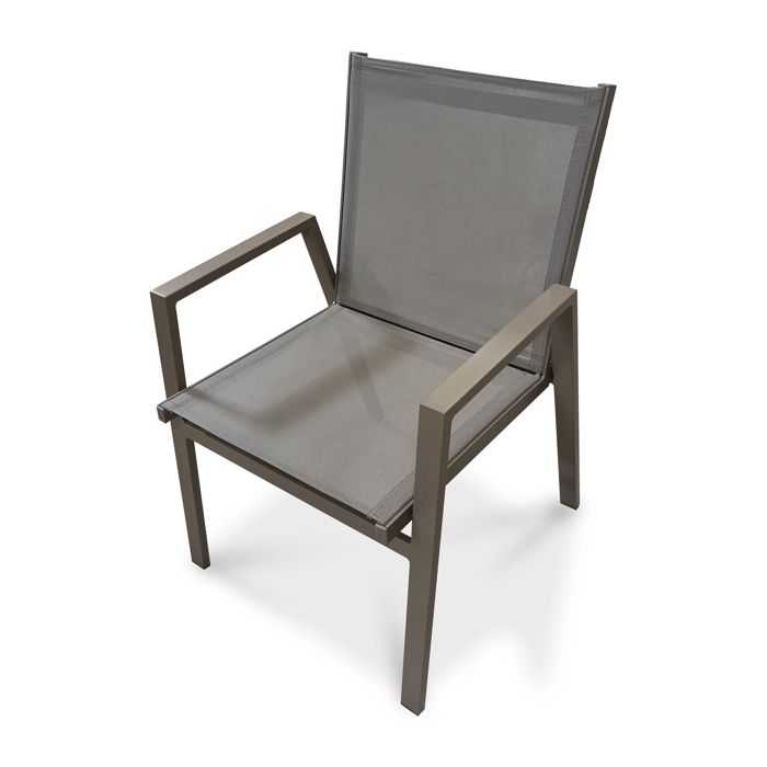 Fauteuil de jardin empilable en aluminium - Quartz - FLORIDE Fauteuil de jardin empilable en aluminium - Quartz - FLORIDE
