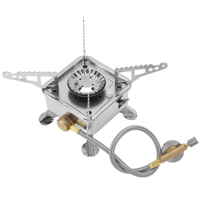 Trio de réchauds à gaz de camping - Réchaud à gaz portable - Réchaud à 3 brûleurs