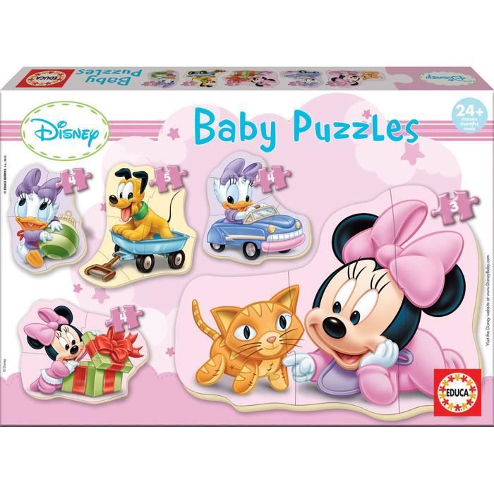 Puzzle bébé EDUCA BABY MINNIE 5 puzzles progressifs de 3 à 5 pièces