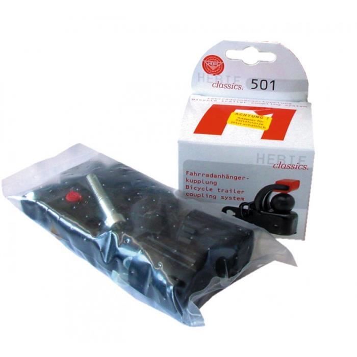Set attelage de remorque HEBIE F1 + adaptateur tige de selle - Mixte - Vélo sur route - Noir
