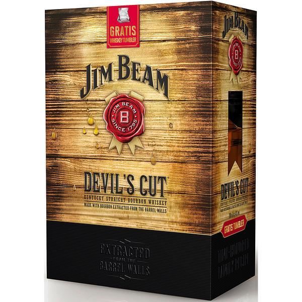 Jim Beam Devil's Cut 45 vol. 70cl avec Twisted Tumbler