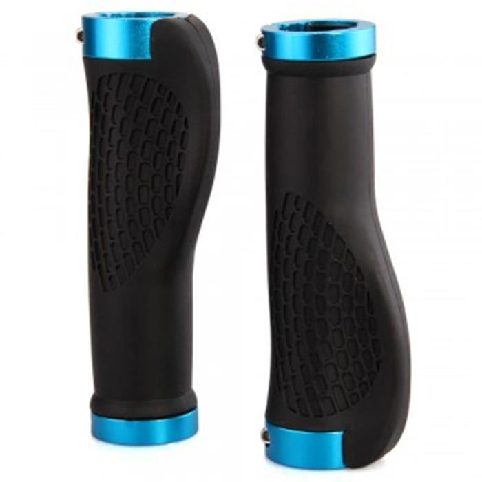 Poignées Guidon VTT/BMX LeSB – Caoutchouc Souple 120mm, Diam. 22,2mm – Antidérapant, Antichoc