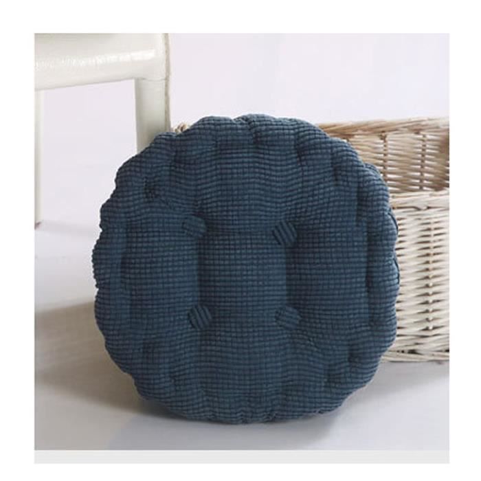 Lot De 2 Galettes Coussin De Chaise Rond 45 45cm De Bureau Classe En Velours Epaisse Avec Sangle Decoration De Maison Denim Bleu Achat Vente Coussin De Chaise Soldes Sur Cdiscount
